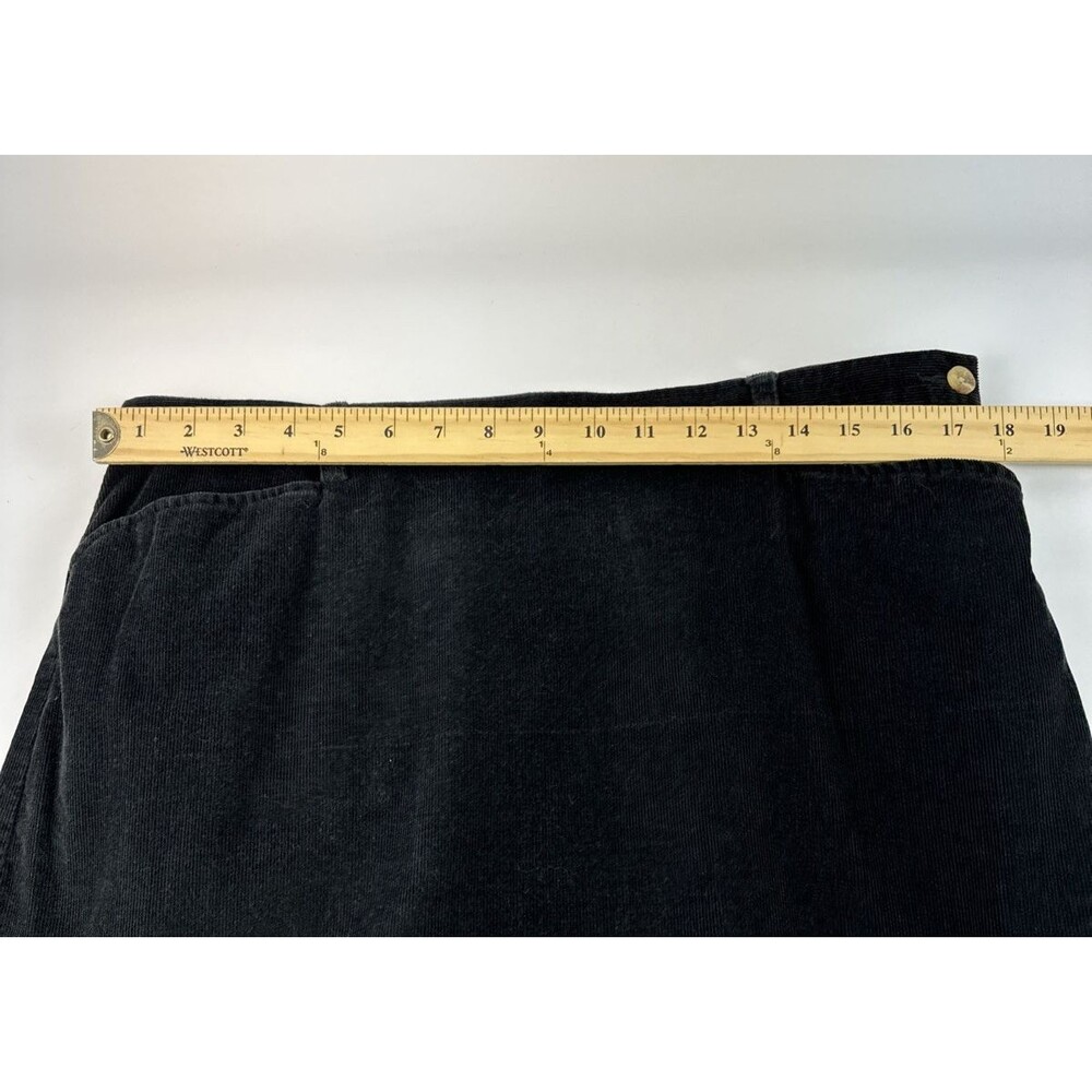 Eddie Bauer Black Corduroy Maxi Skirt Long Cotton Side Zip Pockets Women 18 Tall - Picture 7 of 11